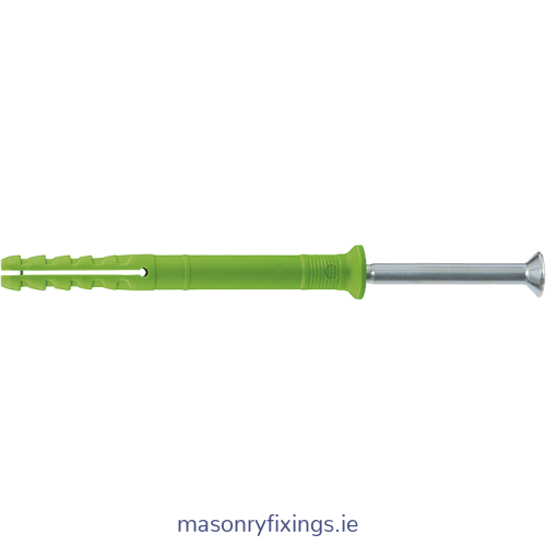 NZ 6/30/60 6mm x 60mm Nail Plug Zinc Plated GREEN  BOX 45